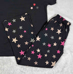 Velvet Nightsuit Tshirt Half Sleeves Full Length Printed S-2XL 07/06/26