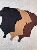 Bodysuit Half Sleeves Full Coverage Solid S-L 28/11/25