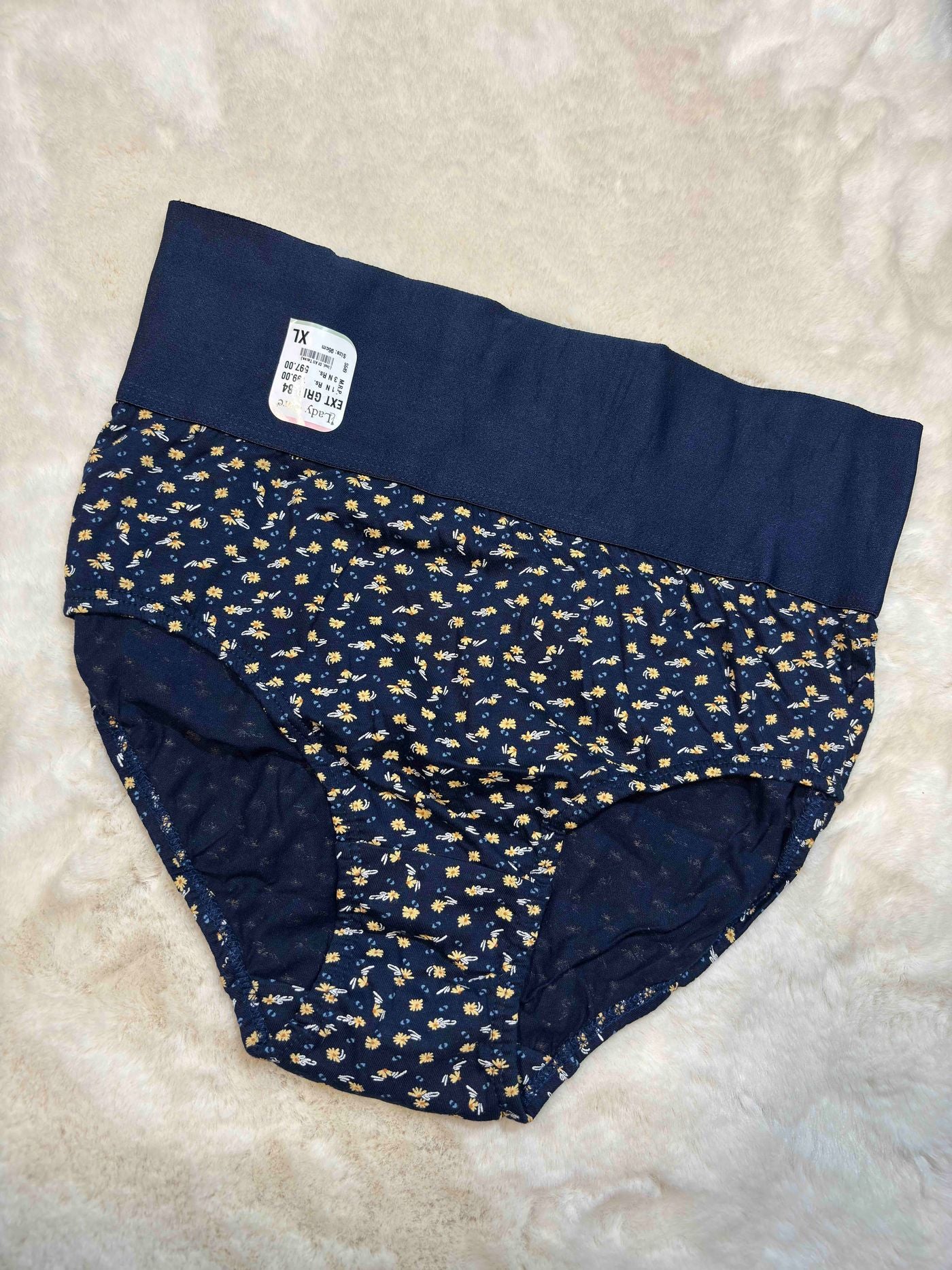 Lady Care Hipster Full Coverage High Waist Printed M-4XL EXT GRIP 19/01/26