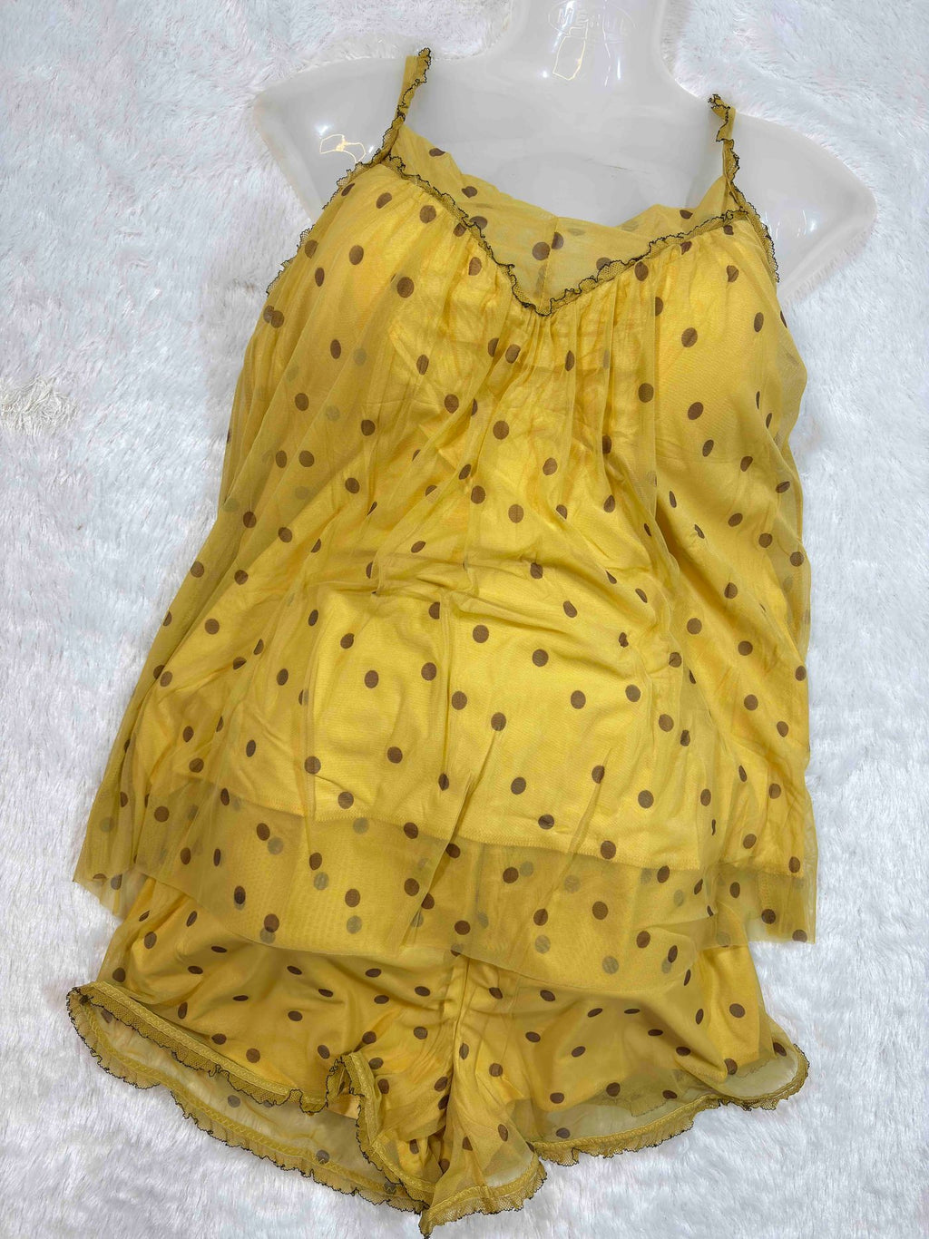 Baby Doll Lingerie Set Full Coverage Sleeveless Padded Printed S-2XL 17/02/26