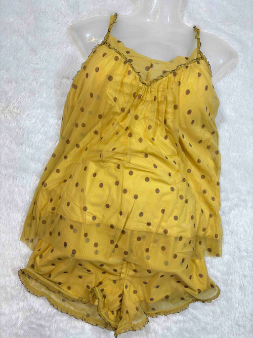 Baby Doll Lingerie Set Full Coverage Sleeveless Padded Printed S-2XL 17/02/26
