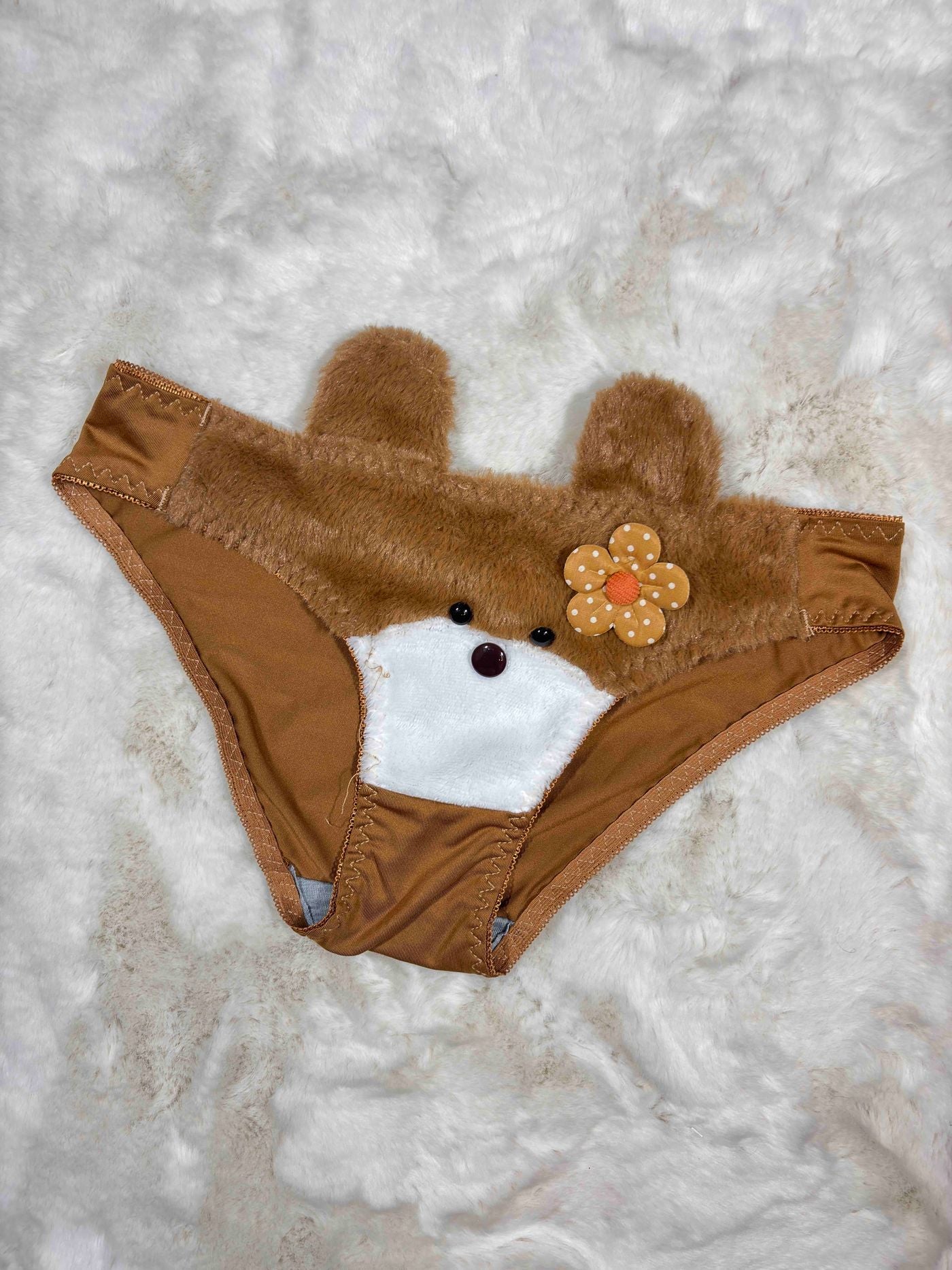 Fur Bra Panty Set Full Coverage Padded Wired Midi Half Coverage Mid Waist Solid 32-38 16/12/25
