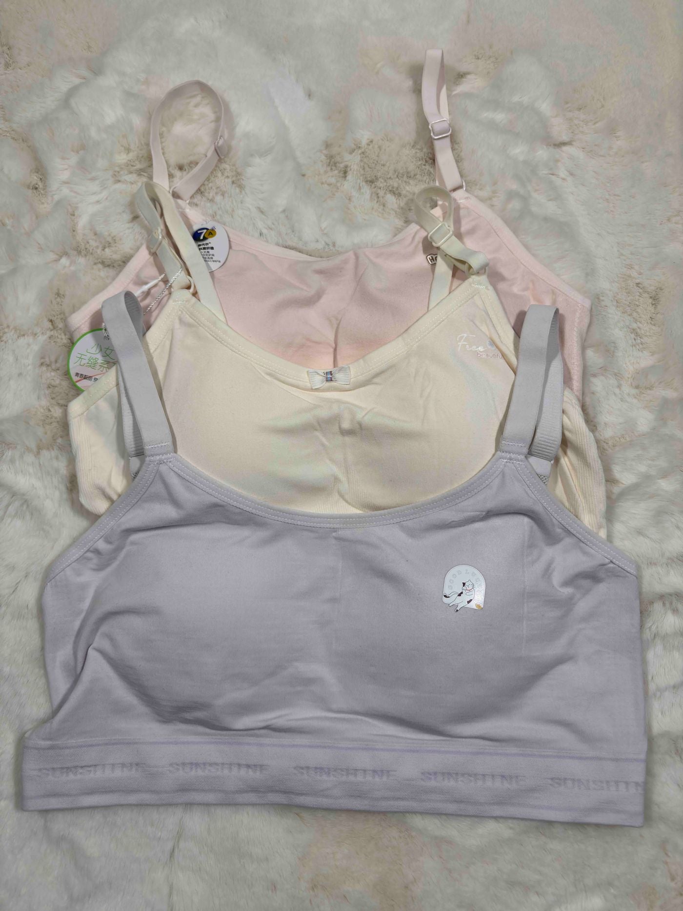 YZN Teenage Bra Full Coverage Light Padded Solid S-L 30/12/25