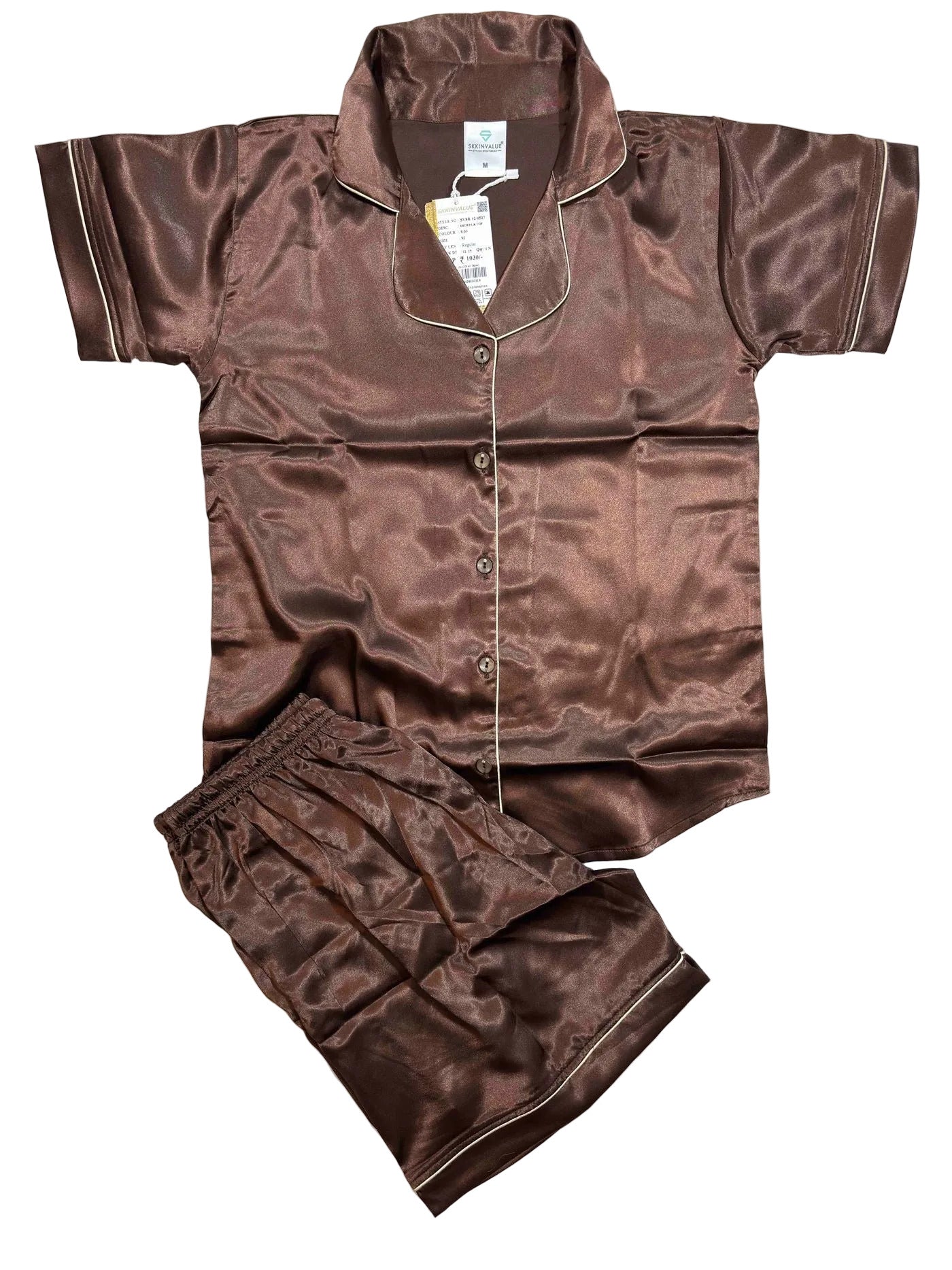 Skkinvalue Shorts Nightsuit Shirt Half Sleeves Solid S-2xl 21/05/26