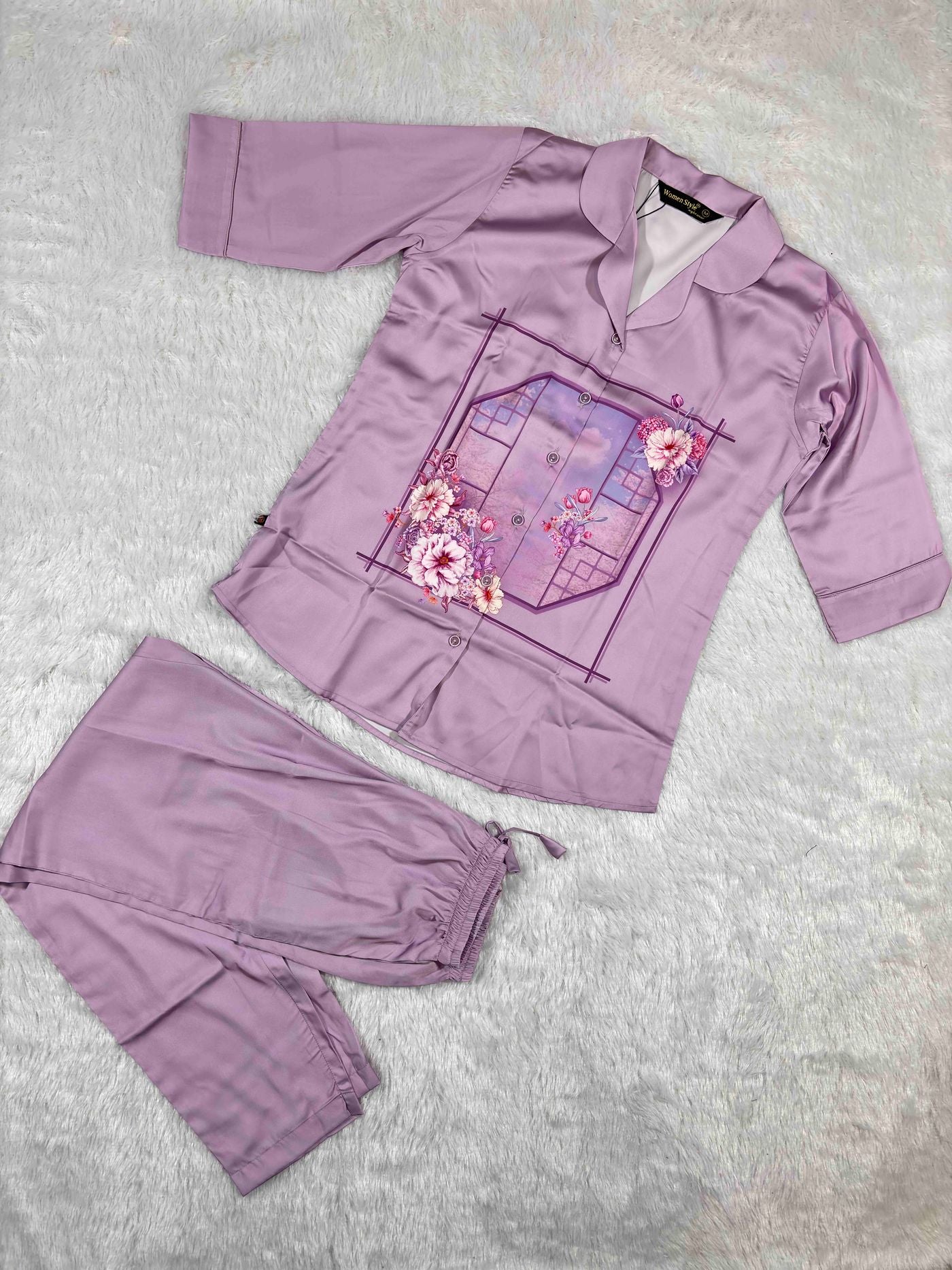 women-style-coord-set-shirt-3-4-sleeves-full-length-pyjama-printed-s-l-ns1309-19-12-25