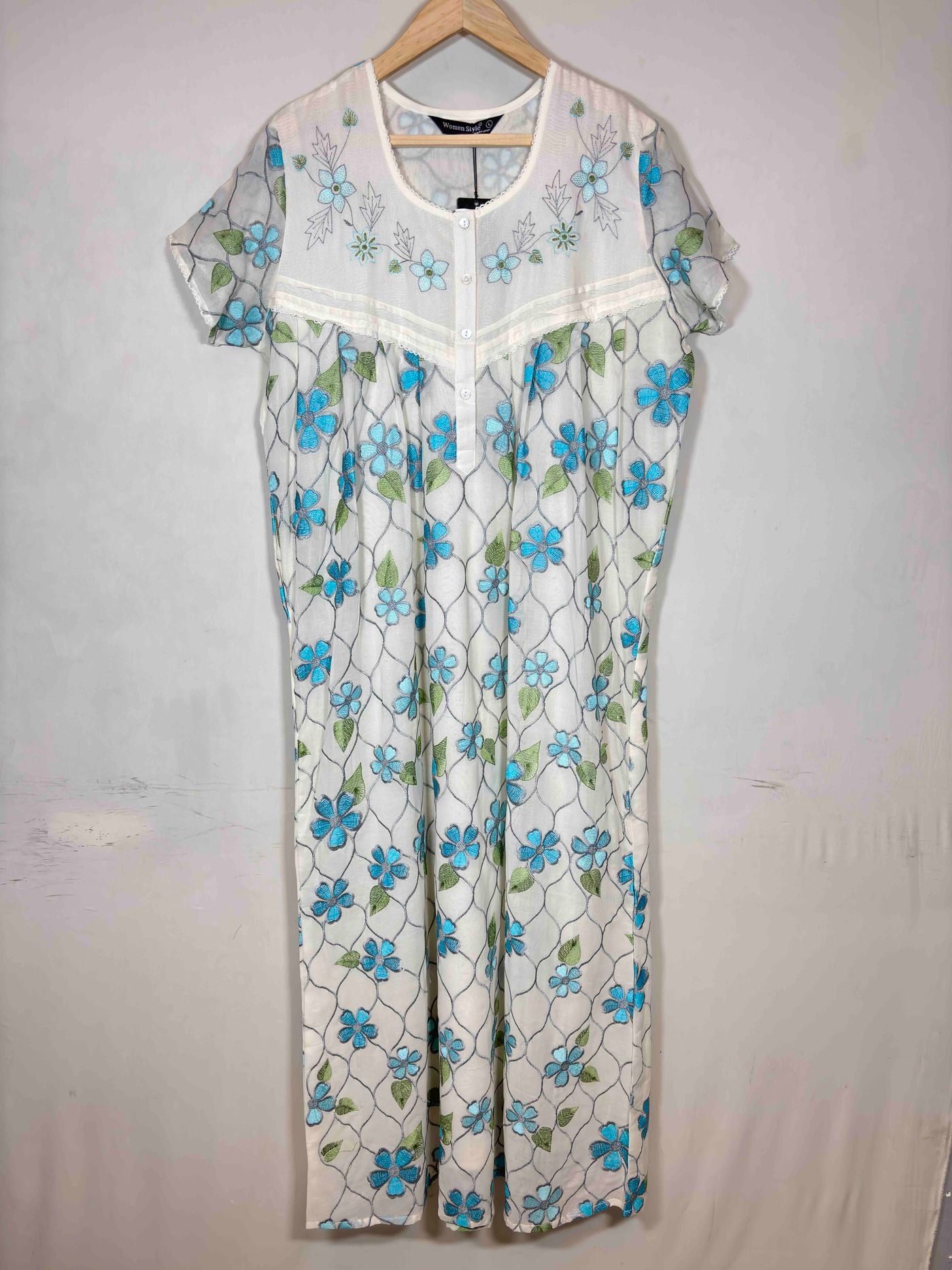 women-style-chikan-nighty-half-sleeves-full-length-embroidery-s-2xl-4505-22-09-25