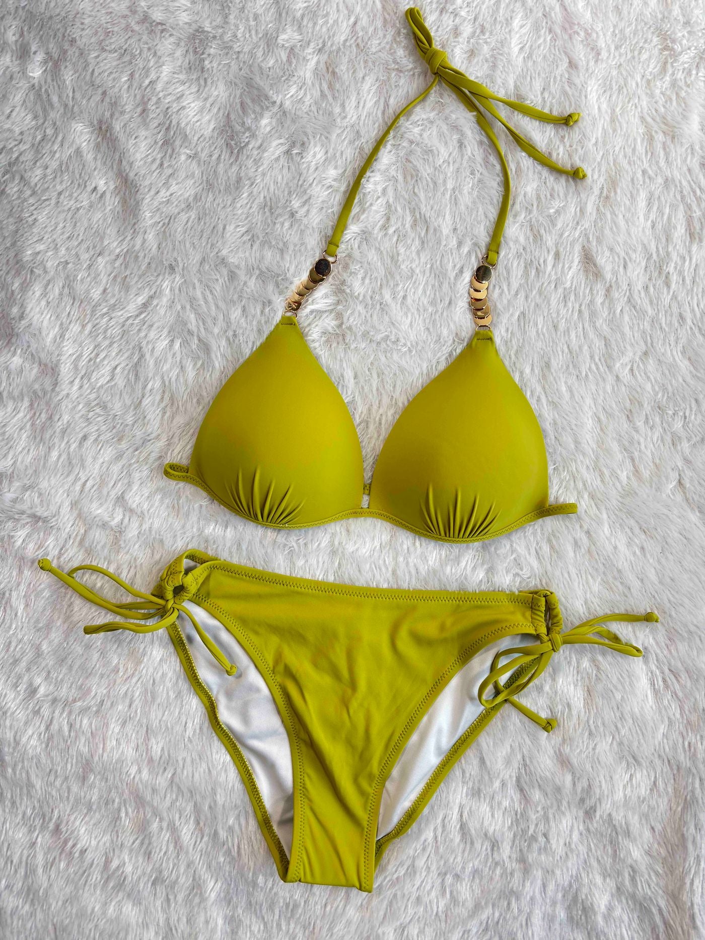 Two Peice Bikini Sets Full Coverage Padded High Waist Solid XL 283012 19/11/25