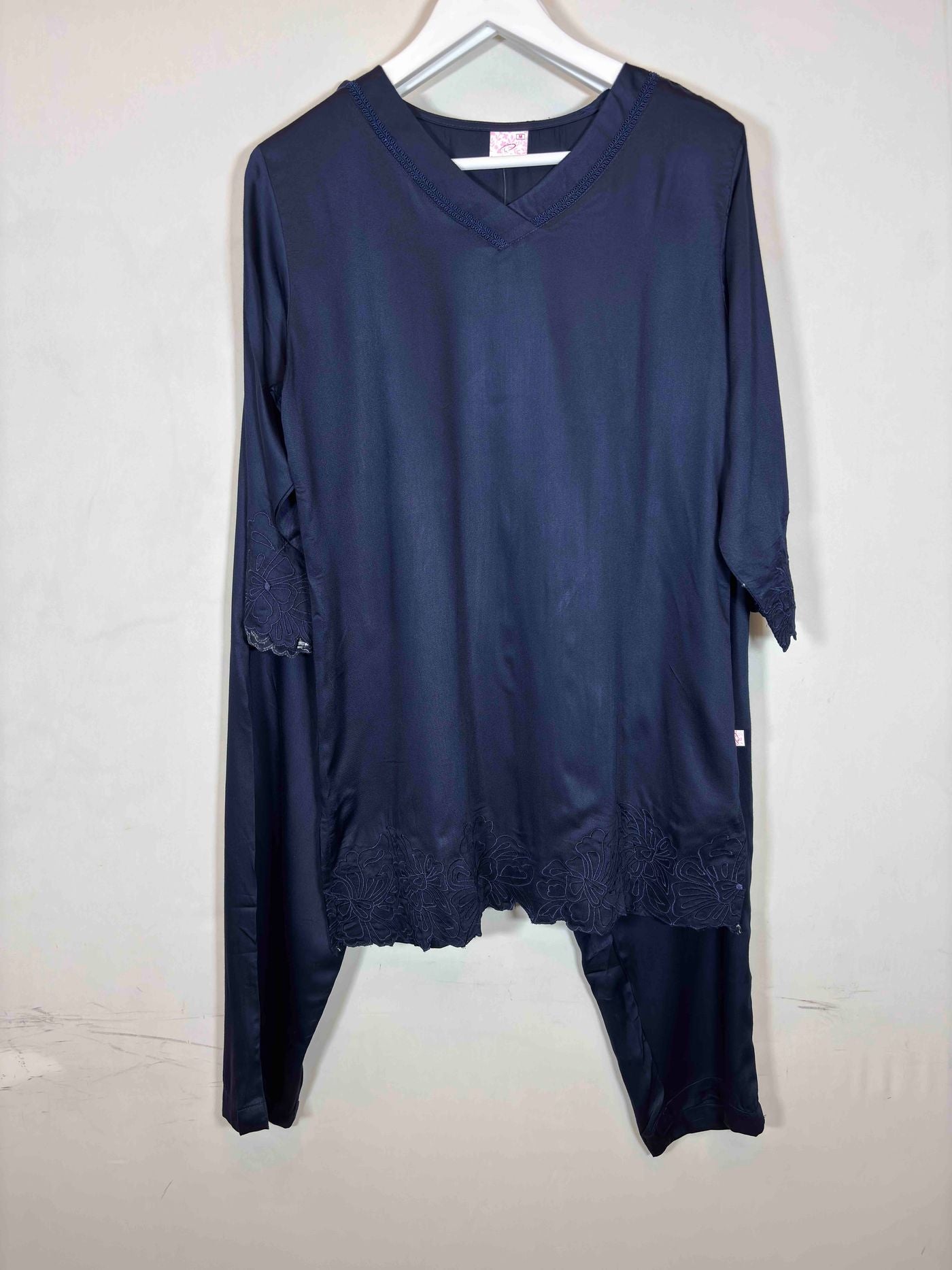 lady-beauty-coord-sets-tshirt-3-4-sleeves-full-length-solid-s-2xl-10103-25-09-25