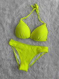 Two Peice Bikini Sets Full Coverage Padded High Waist Solid XL 283002 19/11/25