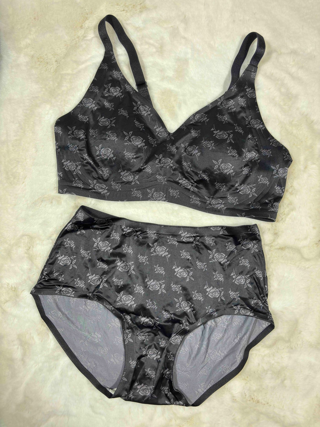 Bra Panty Set Full Coverage Padded Non Wired High Waist Hipster Printed M-XL 103 08/12/25