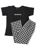 Velvet Nightsuit Tshirt Half Sleeves Full Length Printed S-2XL 07/06/26