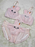 Fur Lingerie Set Full Coverage Non Padded Non Wired High Waist Solid 32-38 10/12/25