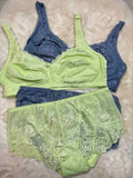 Alies Bra Panty Set Full Coverage Non Padded Non Wired Solid 21/02/26