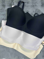 Seamless Bra Full Coverage Padded Non Wired Solid L-3XL 30/04/26