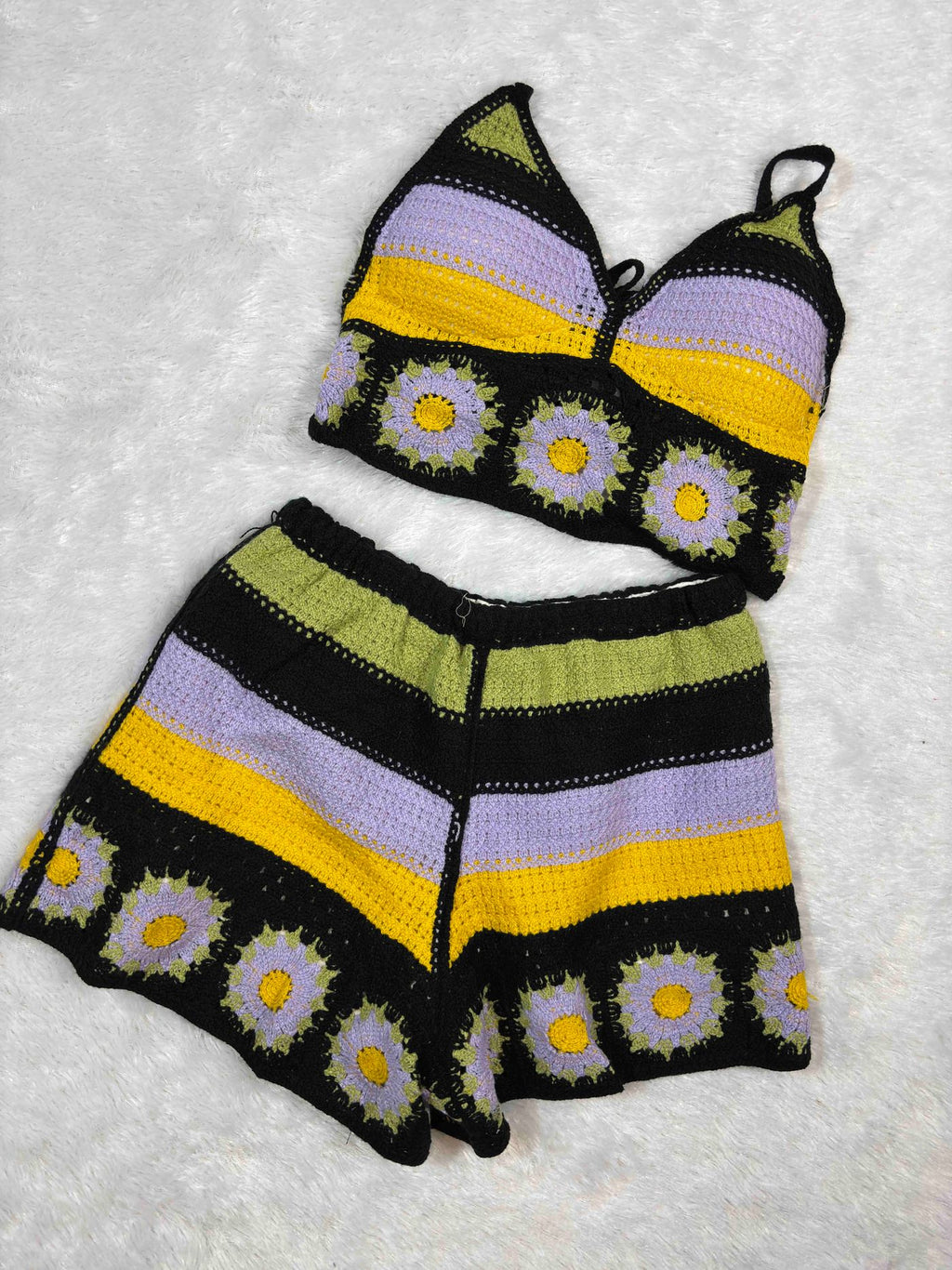 Crochet Beach Wear Full Coverage Padded Shorts Solid S-2XL 24/04/26 6