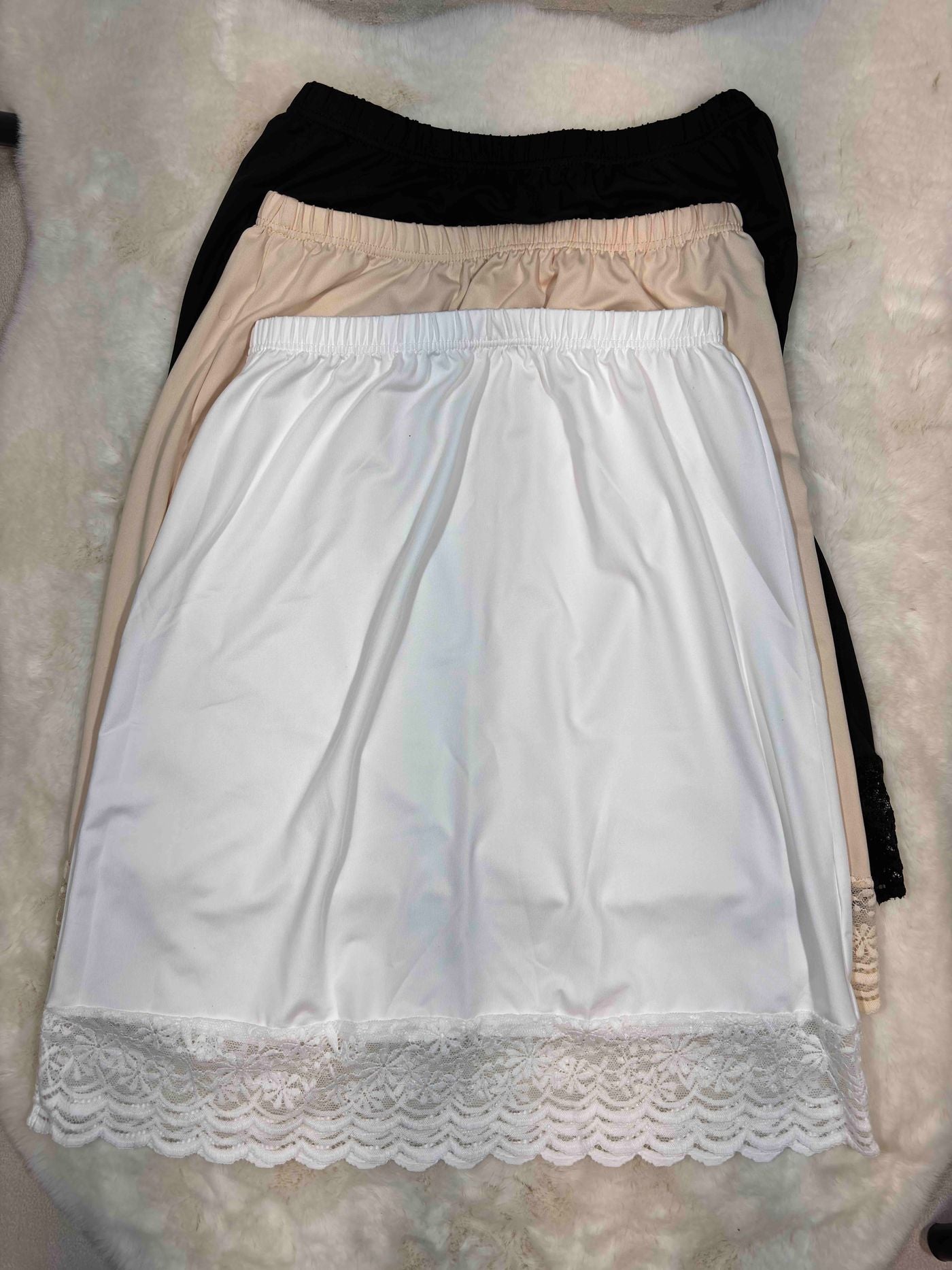 Skirt Slip Knee Length Solid S-XL 06/12/25