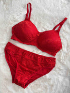 Scan Lingerie Set Full Coverage Padded Non Wired High Waist Solid 32B-38B 13/02/26