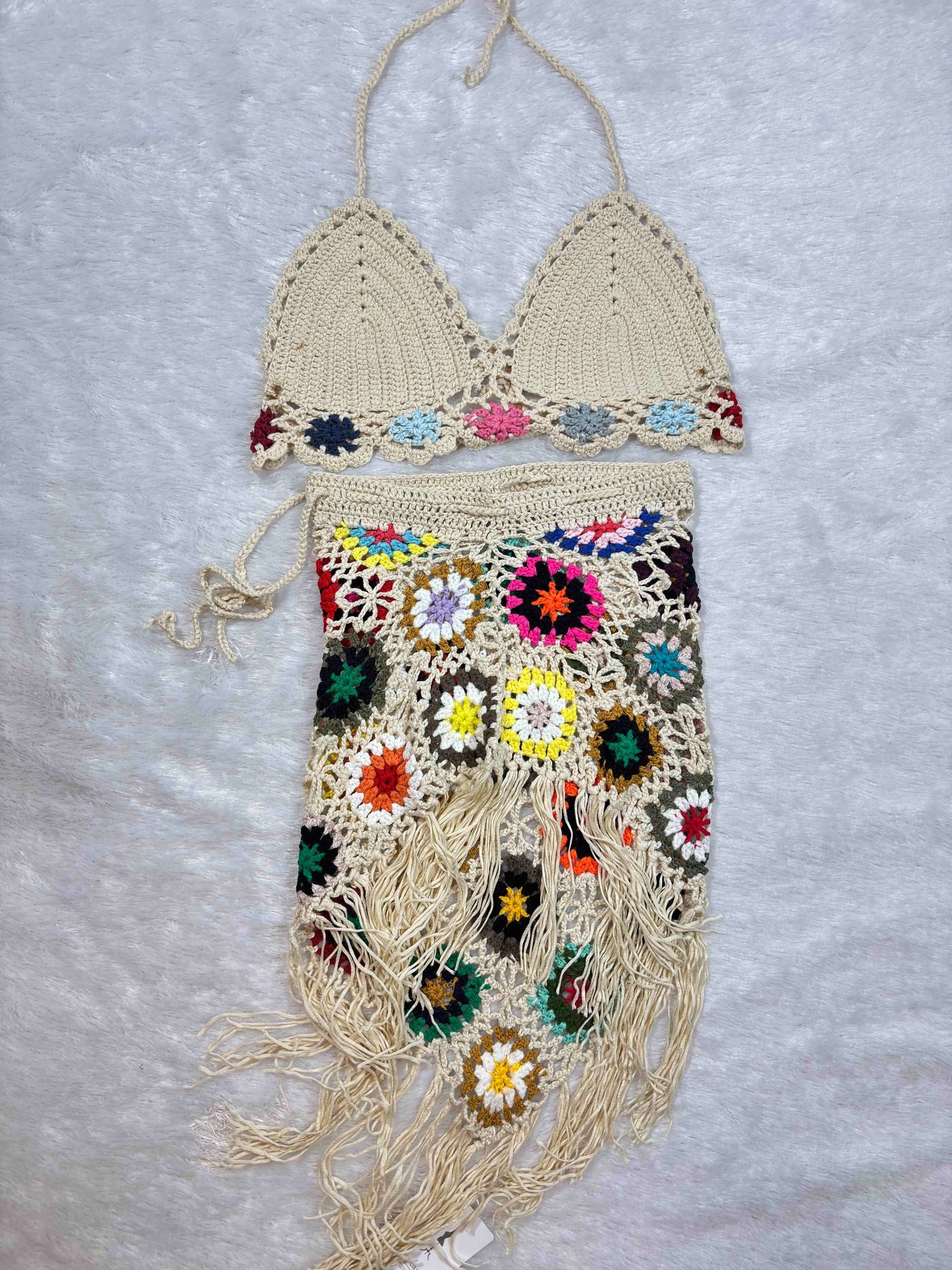 Crochet Beachwear Full Coverage Solid S-L 25/02/26 27