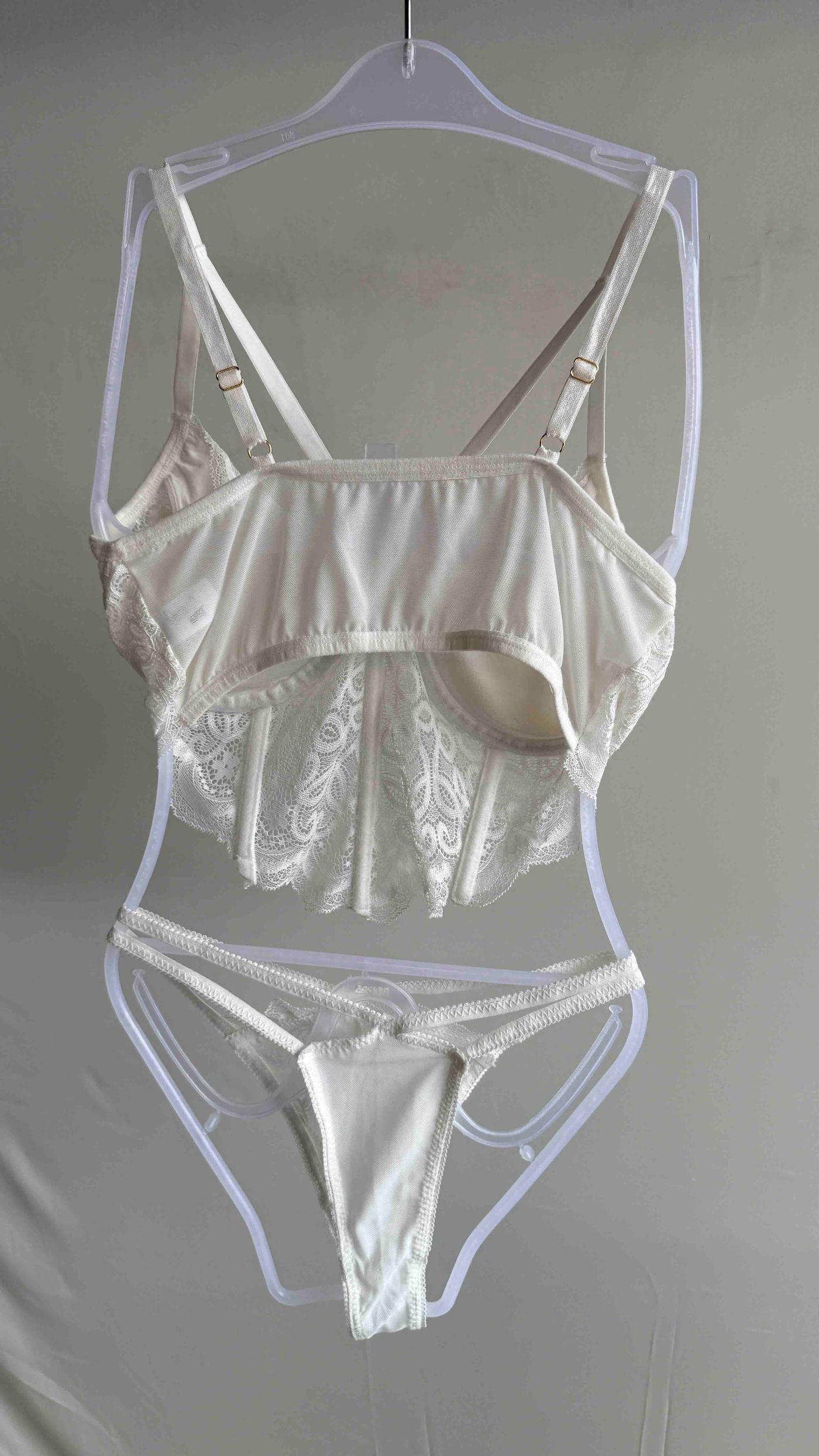 White Fancy Lingerie Corset Freesize 30/11/25