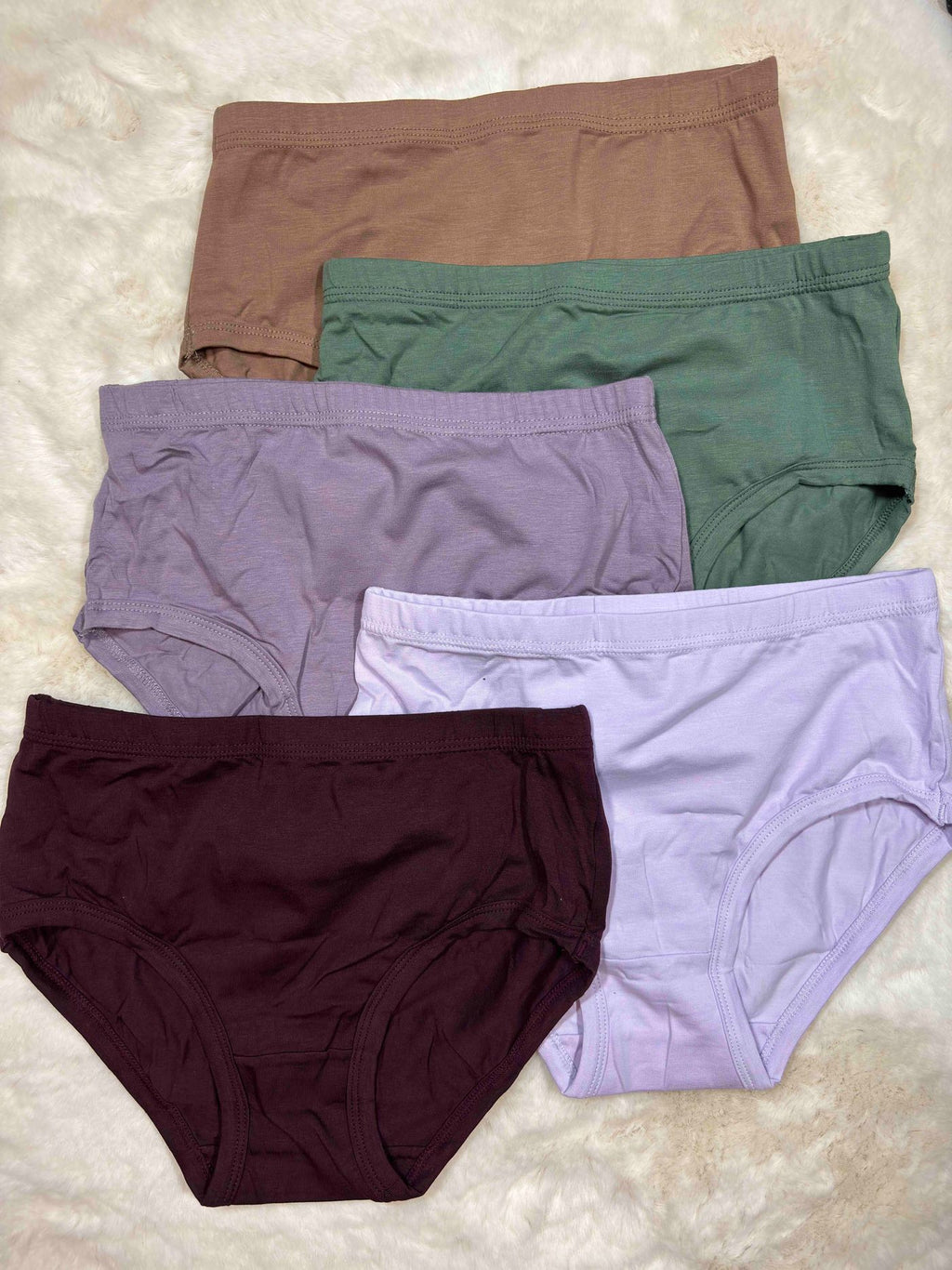 Lady Care Midi Half Coverage Mid Waist Pack Of 5 Solid S-2XL 27/02/26