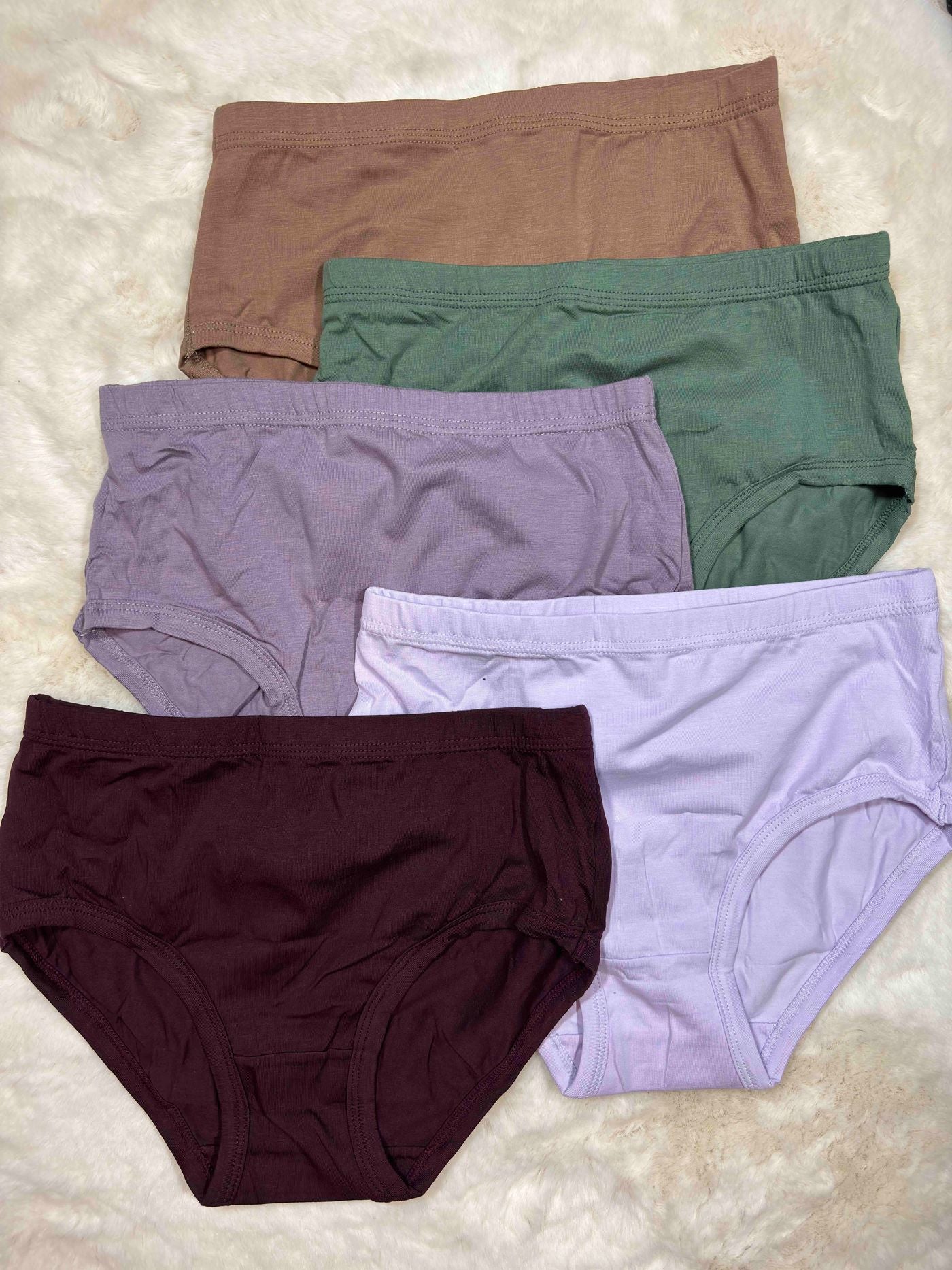 Lady Care Midi Half Coverage Mid Waist Pack Of 5 Solid S-2XL 27/02/26