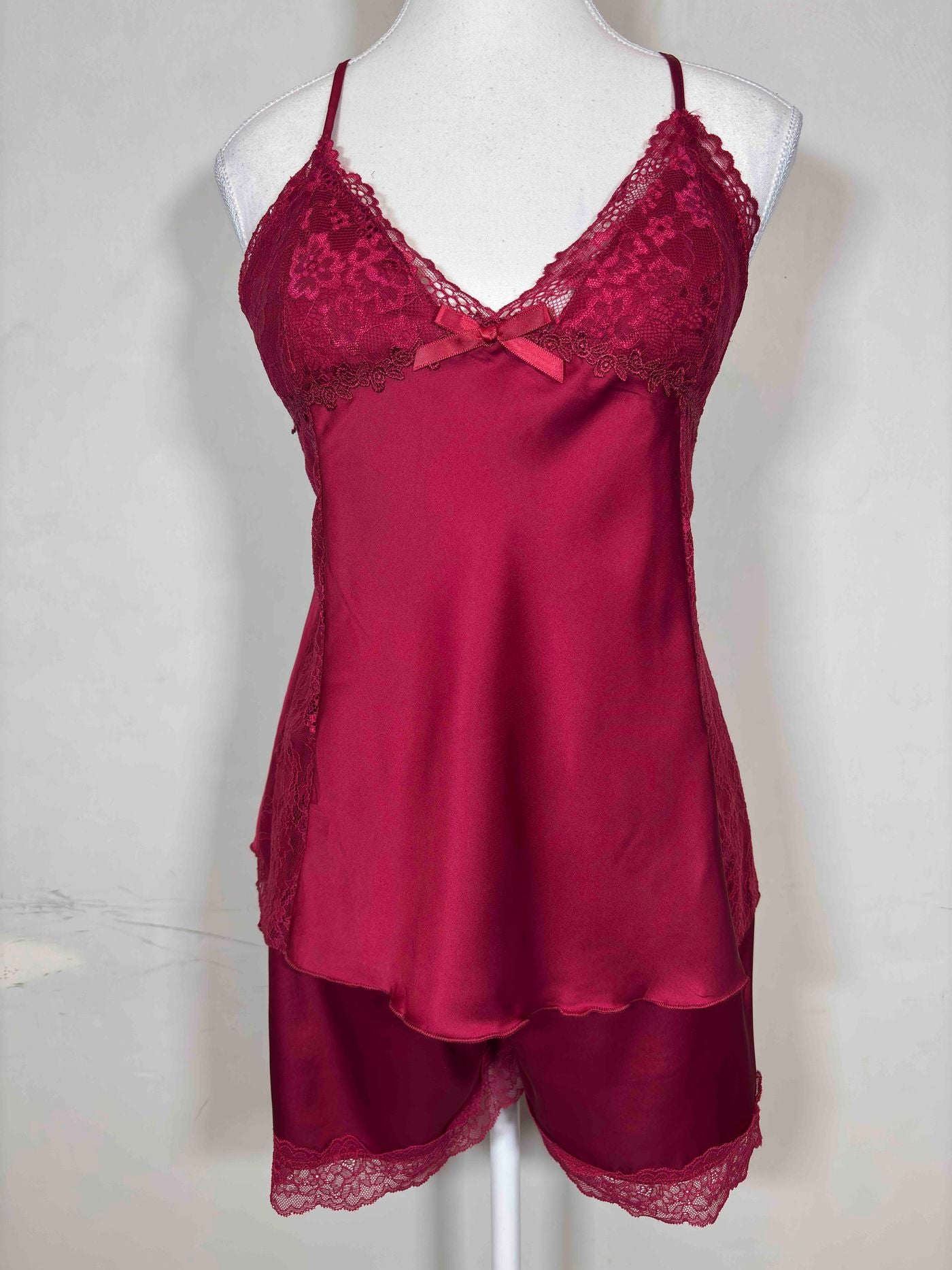 Fu Ni Fang Fancy Lingerie Set Sleeveless Shorts Non Padded Solid Freesize 022328 23/09/25