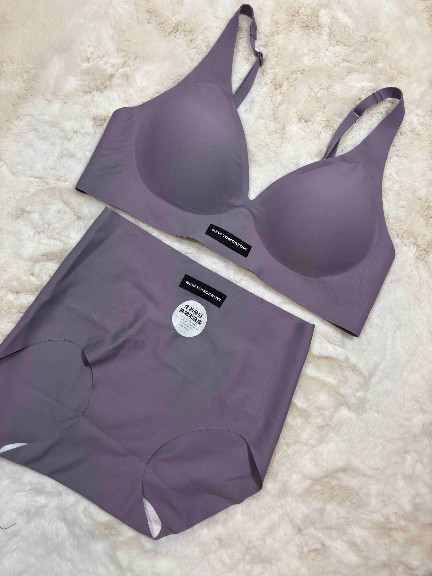 Delicate Darling Bra Panty Set Full Coverage Light Padded Non Wired High Waist Solid Freesize 08/01/26