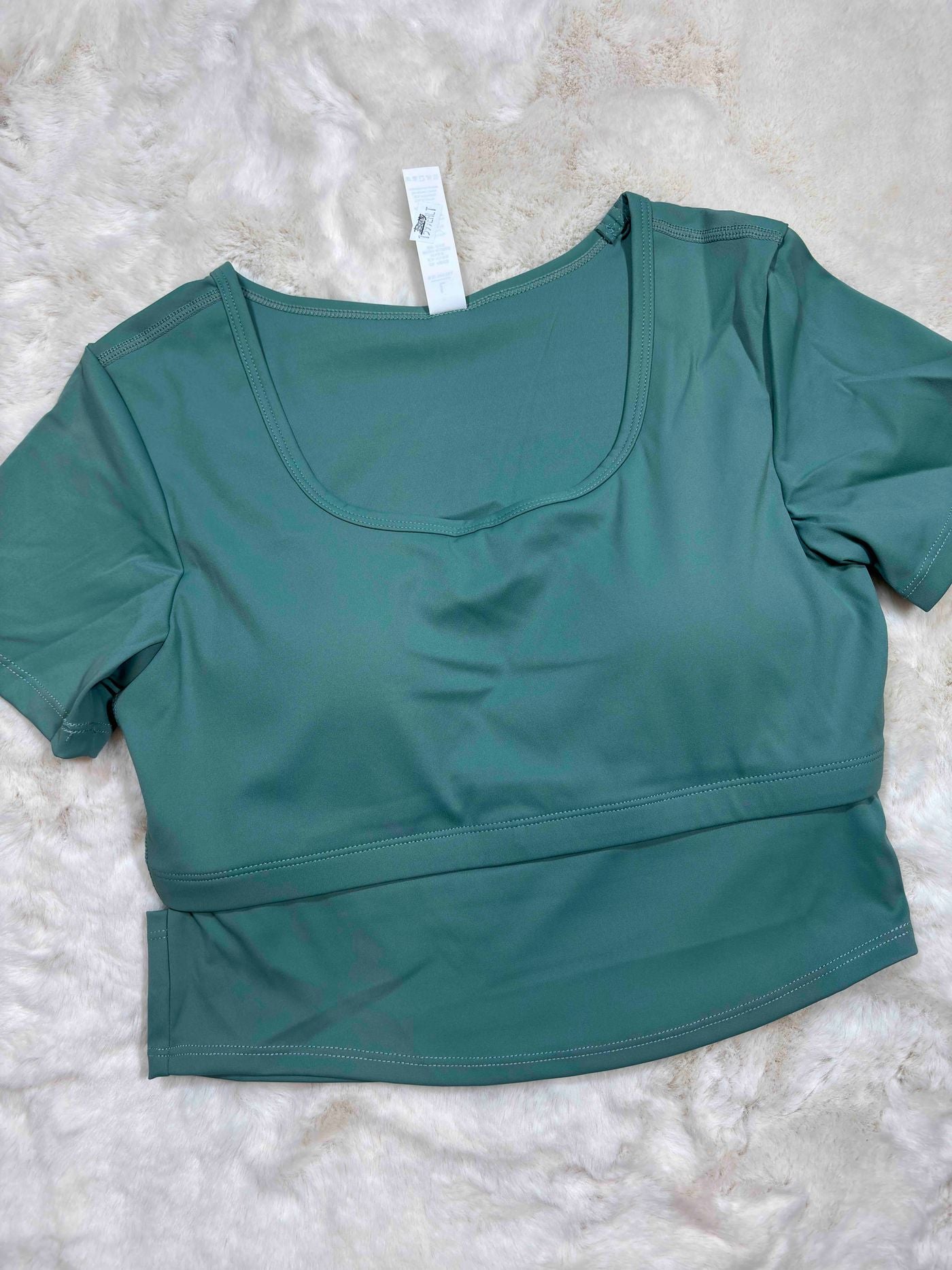 Gym Wear Top Full Coverage Padded Half Sleeves Solid S-XL 11/03/26