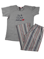 Velvet Nightsuit Tshirt Half Sleeves Full Length Printed S-2XL 07/06/26