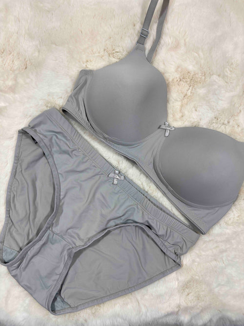Alies Bra Panty Set Full Coverage Padded Non Wired High Waist Solid 32-40 AL 2082 17/01/26