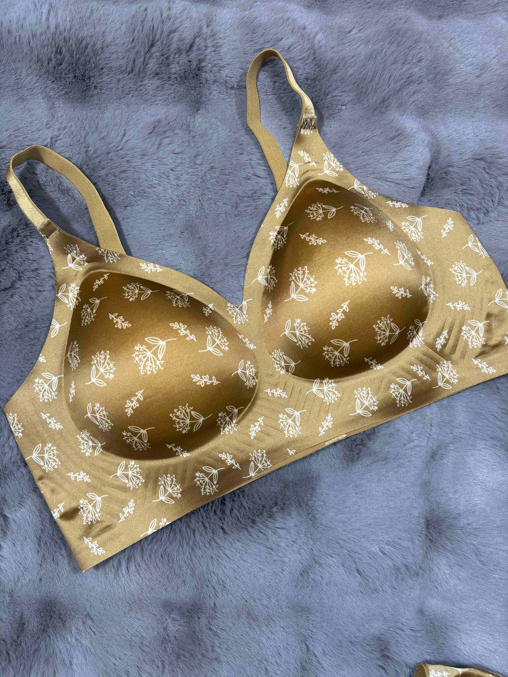 Seamless Bra Panty Set Full Coverage Padded Non Wired High Waist Printed M-XL 27/04/26