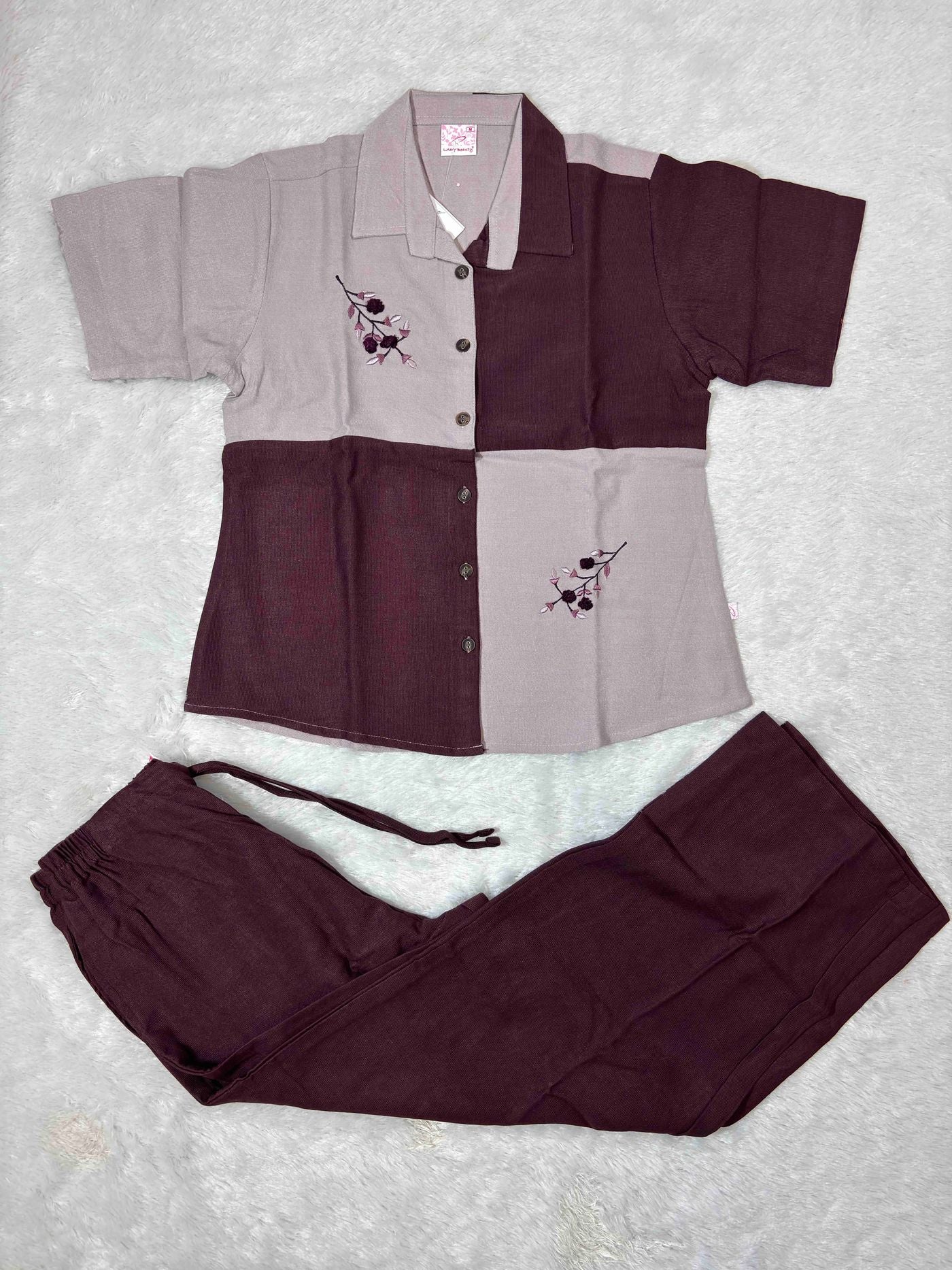 lady-beauty-coord-set-half-sleeves-shirt-full-length-printed-m-2xl-12-02-26A3