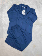 sexy-castle-nightsuit-3-4-sleeves-shirt-full-length-solid-m-2xl-01-04-26BLUE