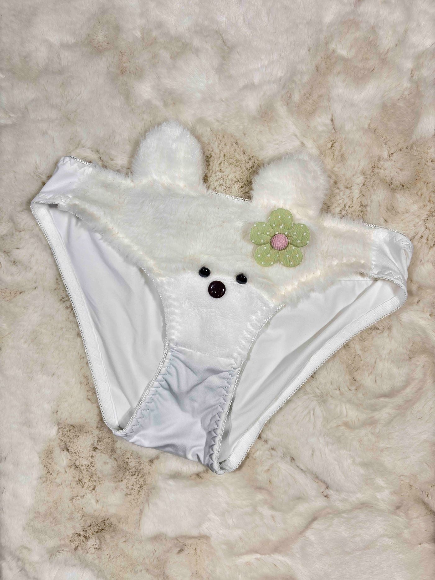 Fur Bra Panty Set Full Coverage Padded Wired Midi Half Coverage Mid Waist Solid 32-38 16/12/25