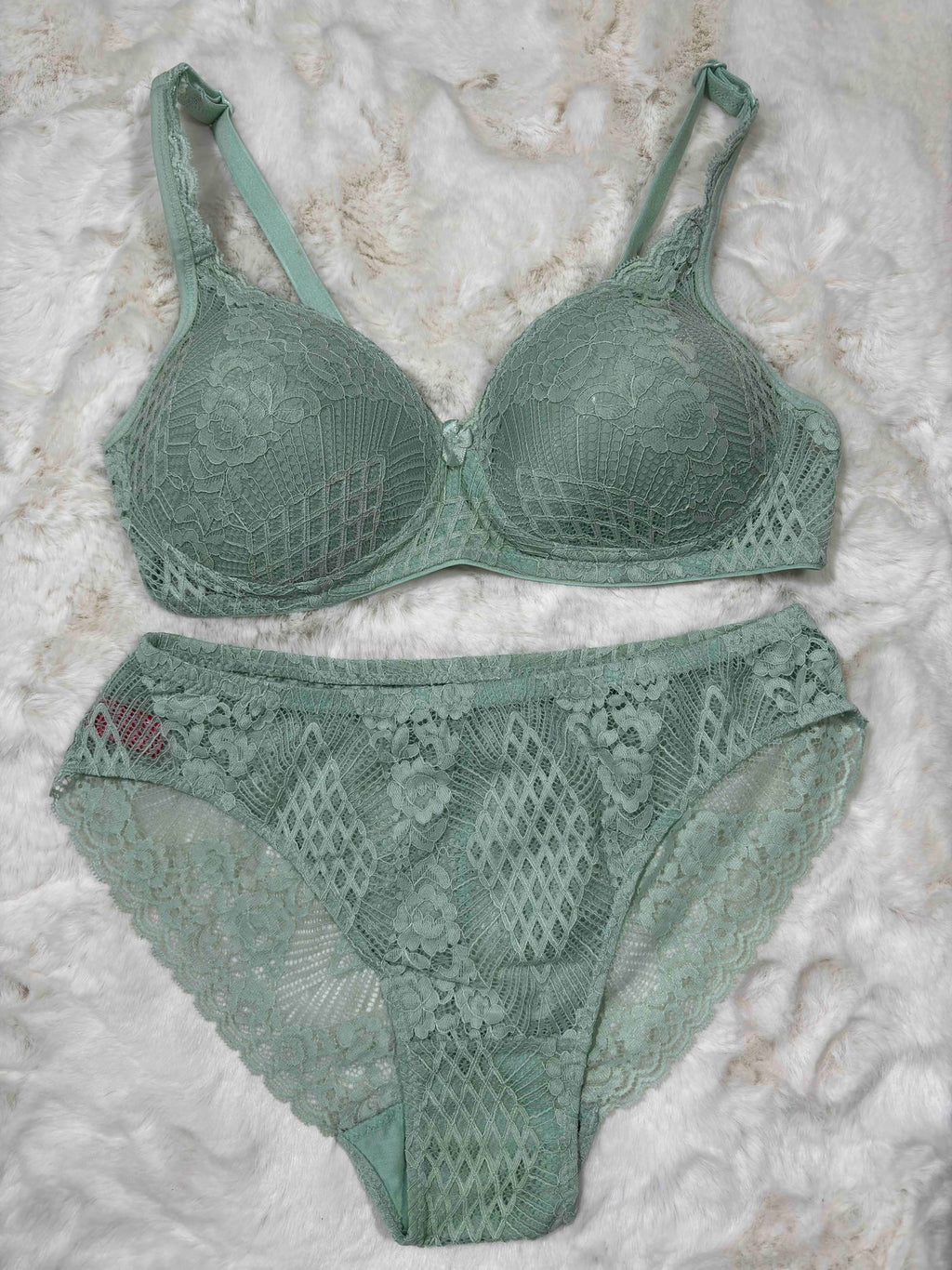 Scan Lingerie Bridal Padded Non Wired Full Coverage Mid Rise Lacy 34-36 09/07/25