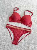 Two Peice Bikini Sets Full Coverage Padded High Waist Solid XL 283006 19/11/25