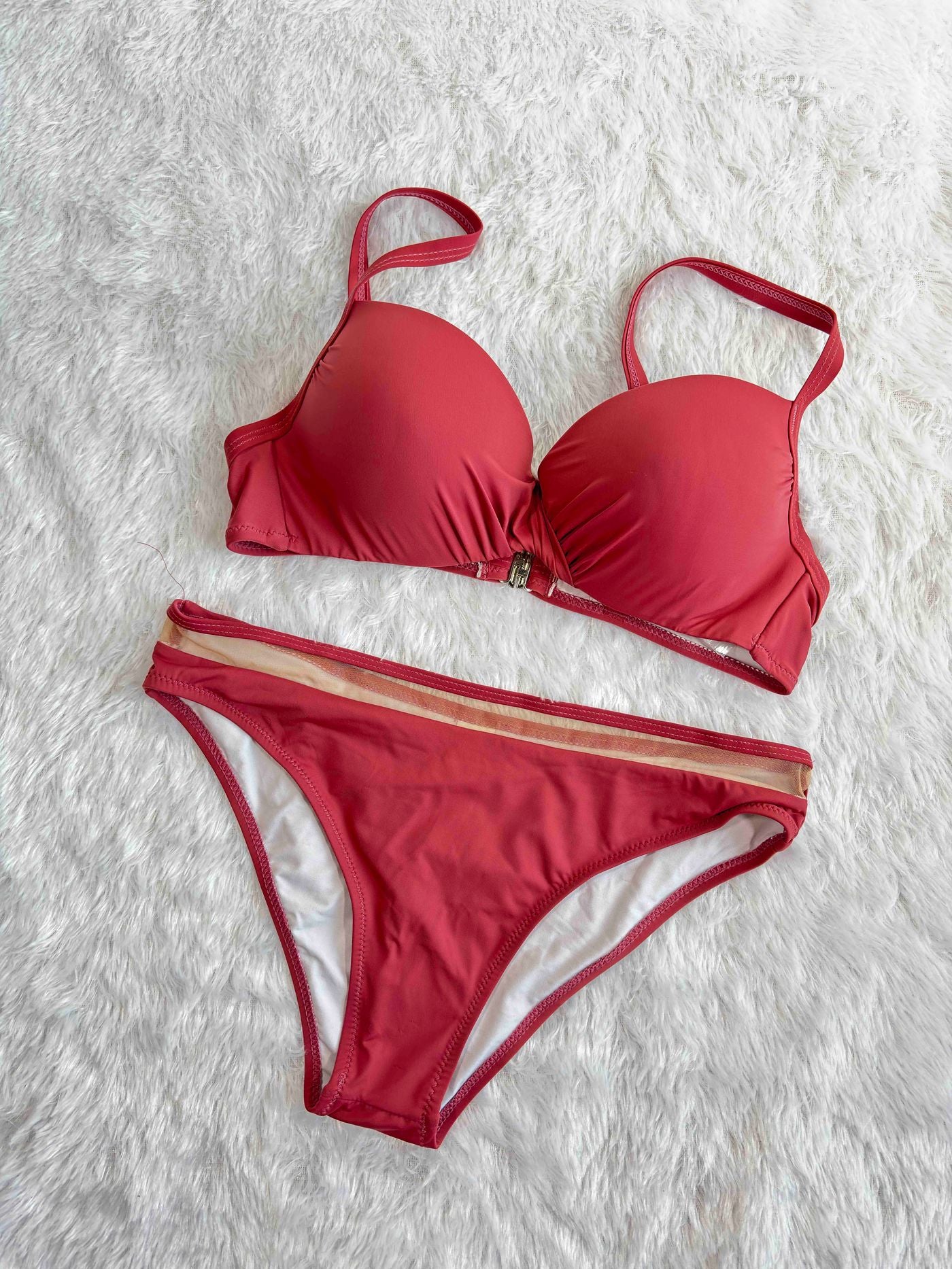 Two Peice Bikini Sets Full Coverage Padded High Waist Solid XL 283006 19/11/25