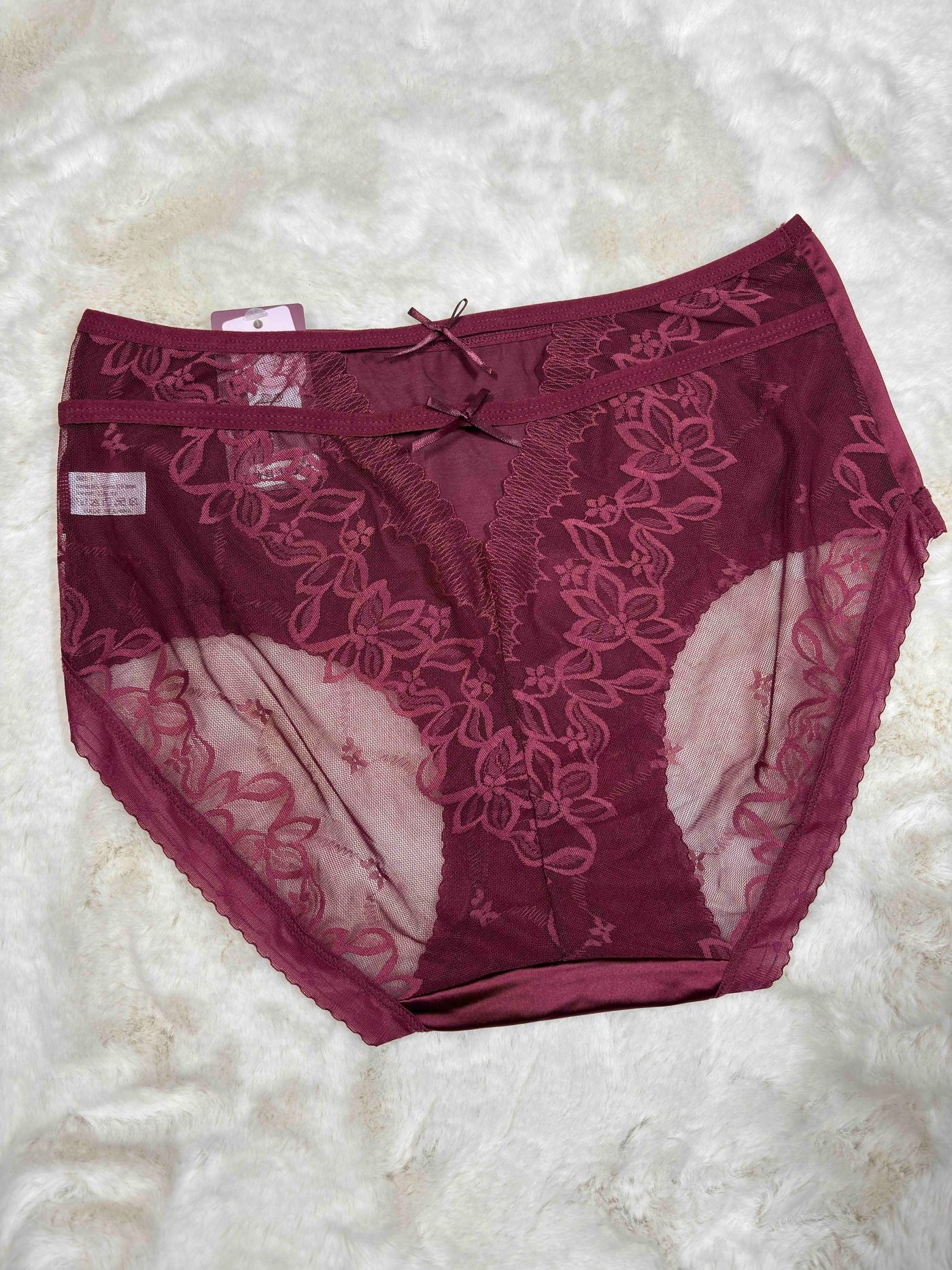 Lace Hipster Full Coverage High Waist Solid S-2XL 28/03/26