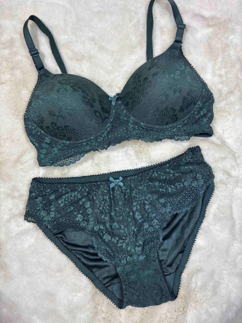 Alies Bra Panty Set Full Coverage Padded Non Wired High Waist Printed S-2XL 26/03/26