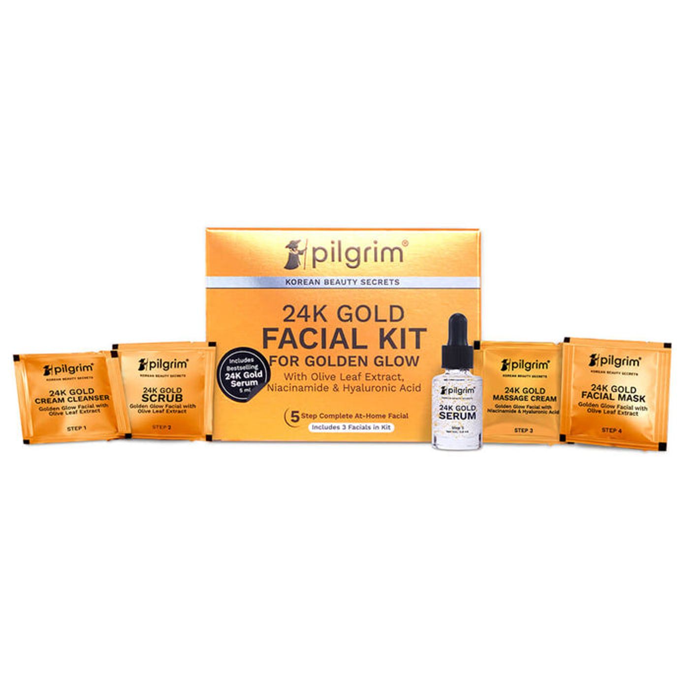 Pilgrim Facial Kit 24 K Gold
