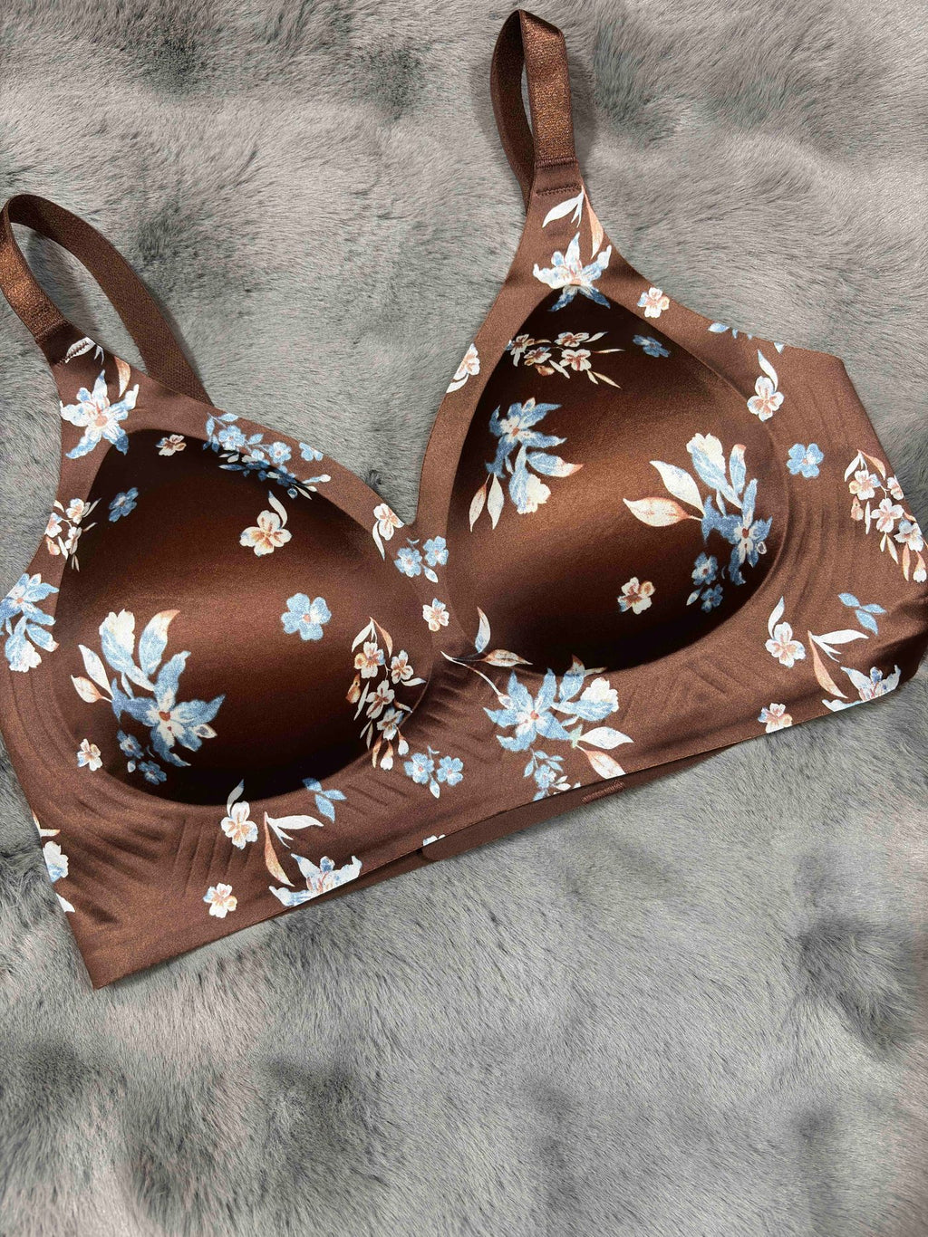Seamless Bra Panty Set Full Coverage Padded Non Wired High Waist Printed M-XL 27/04/26