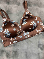 Seamless Bra Panty Set Full Coverage Padded Non Wired High Waist Printed M-XL 27/04/26