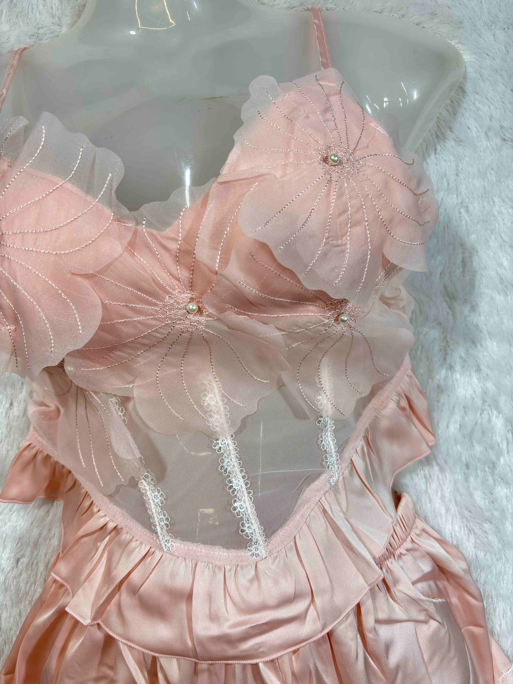 Baby Doll Lingerie Set Full Coverage Sleeveless Padded Solid S-2XL 17/02/26