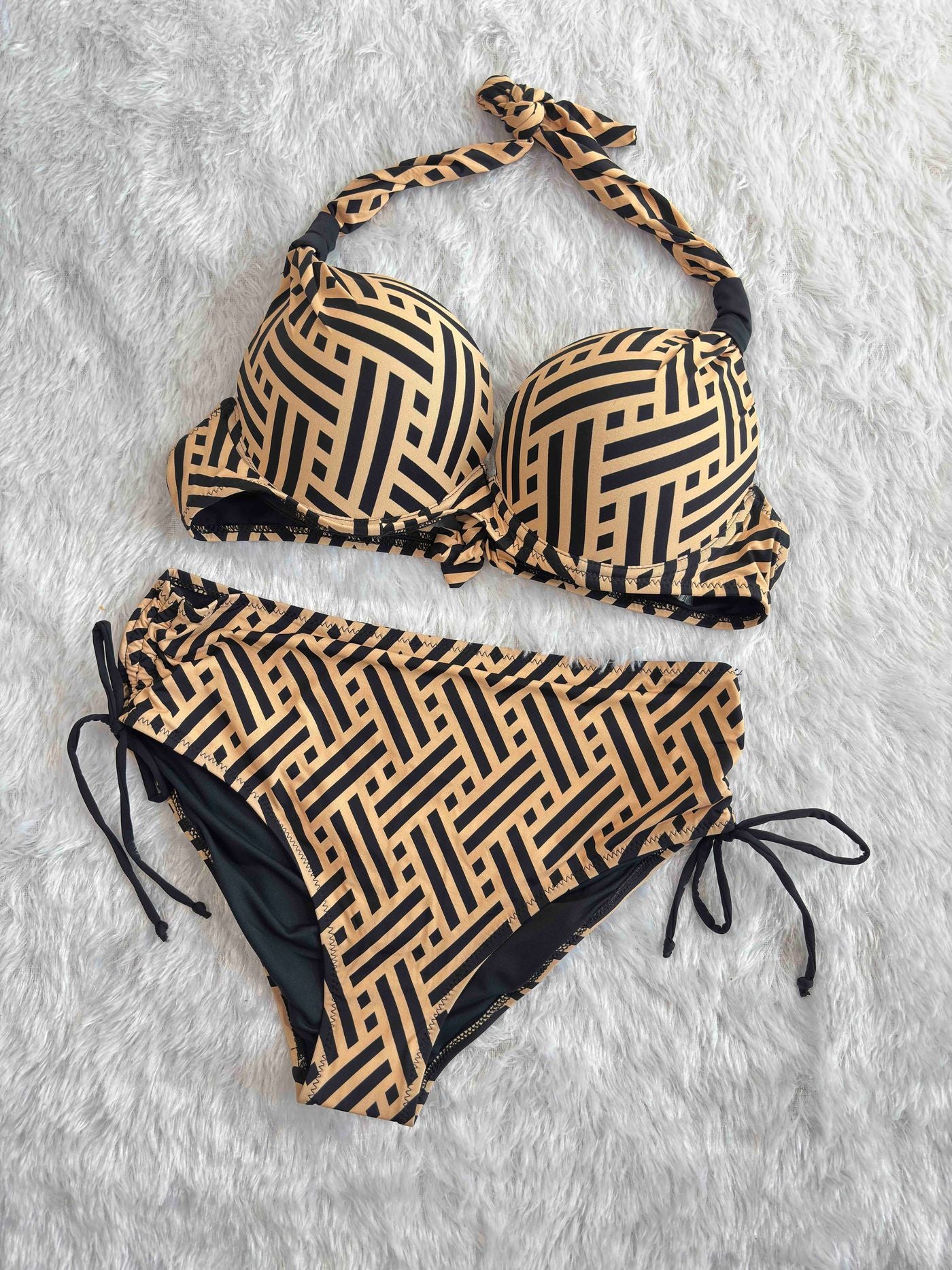 Two Peice Bikini Sets Full Coverage Padded High Waist Solid XL 283007 19/11/25