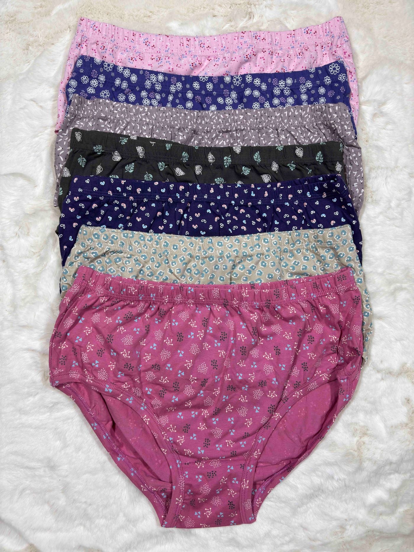 Lady Care Panty Pack Half Coverage Mid Rise Printed Pack Of 7 Freesize 7 Star-4 13/07/25