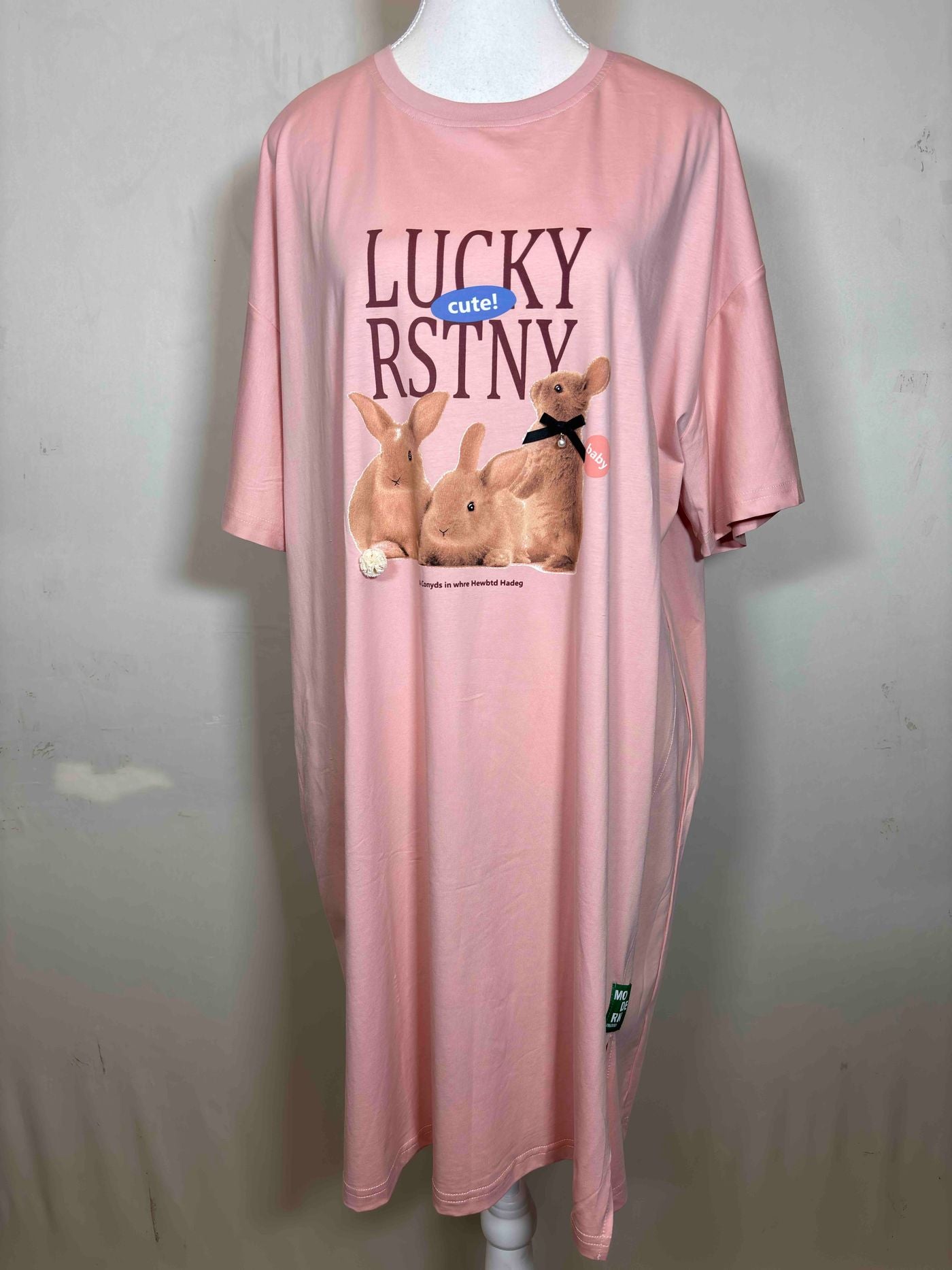 zhaigongzhu-tshirt-nighty-half-sleeves-knee-length-printed-freesize-16-08-25