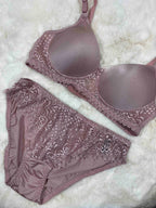 Alies Bra Panty Set Full Coverage Padded Non Wired High Waist Solid 32-40 AL 2166 17/01/26
