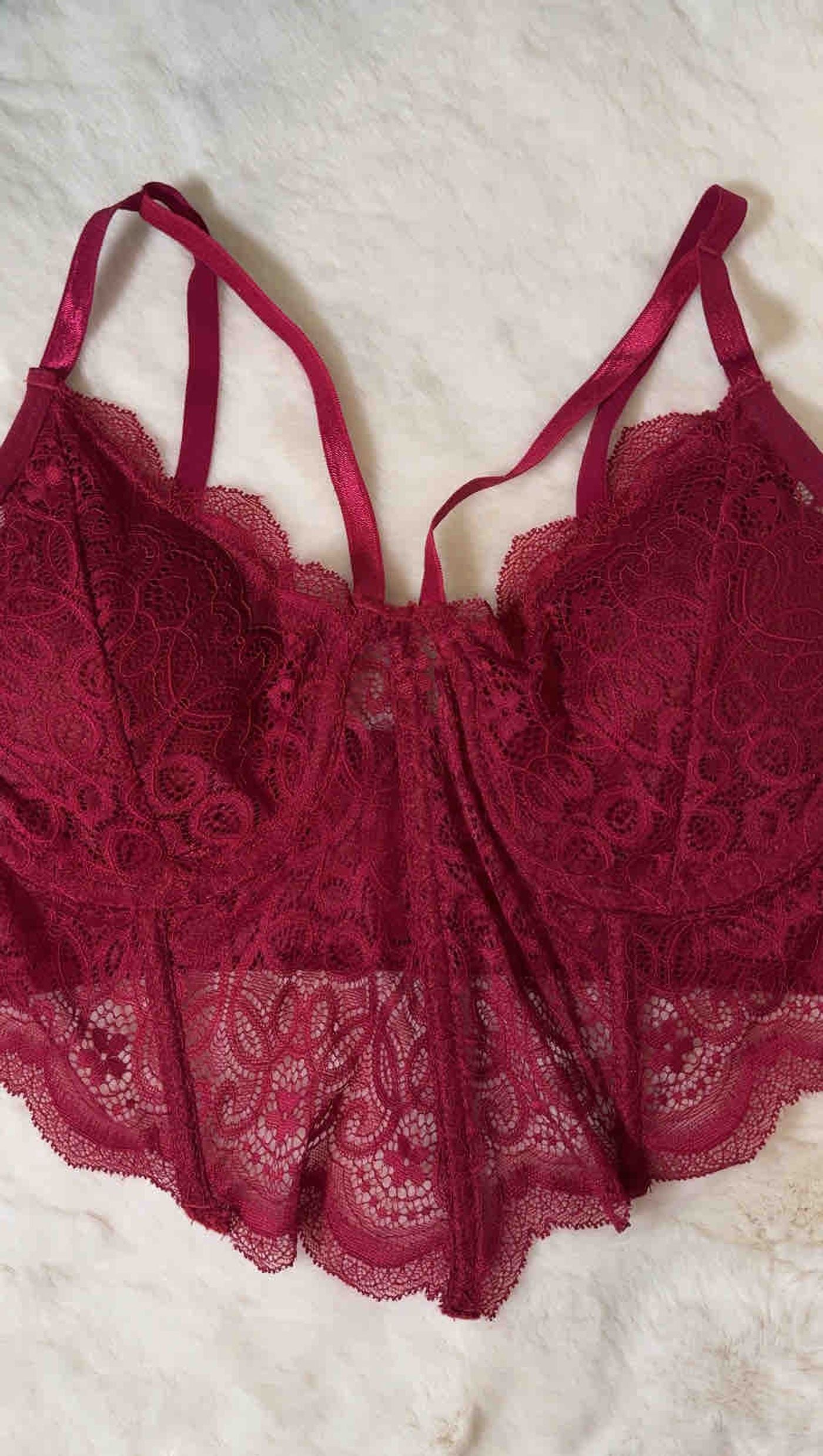 Wine Red Lacy Lingerie Freesize 01/12/25