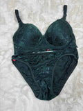 Scan Lingerie Lacy Set Full Coverage Padded Low Coverage Low Waist Solid 32/80 Engage Set 17/01/26